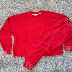 PJ Salvage Red Waffle Lounge Set Size Large